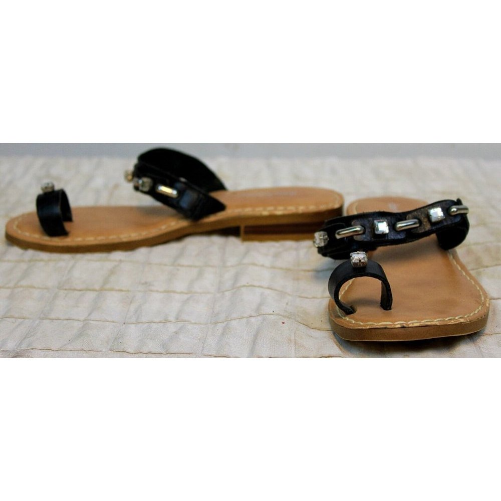 Daisy Fuentes Sandals Flip Flops Thongs Summer Shoes Girls 6M Coconut Black